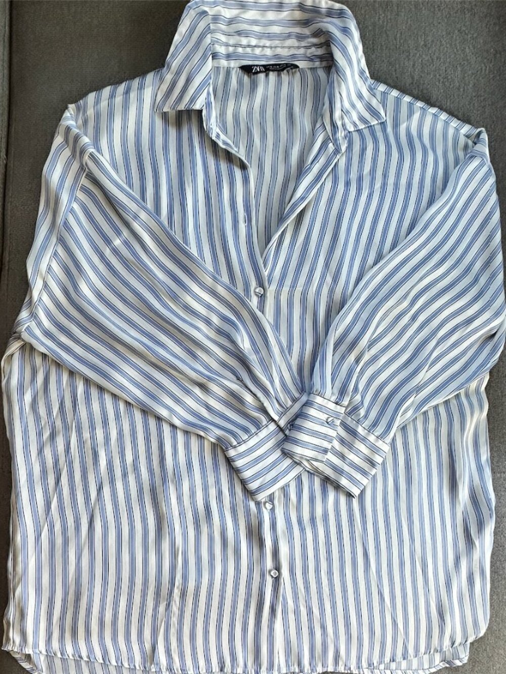 Oversized silk-like Zara button down